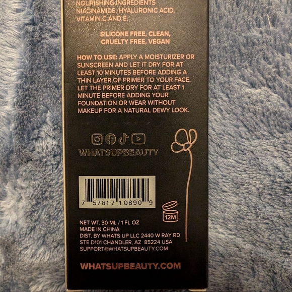 Whats Up Beauty Positivity Lightweight Hydrating Face Primer 1fl.oz. 30mL - Picture 4 of 7